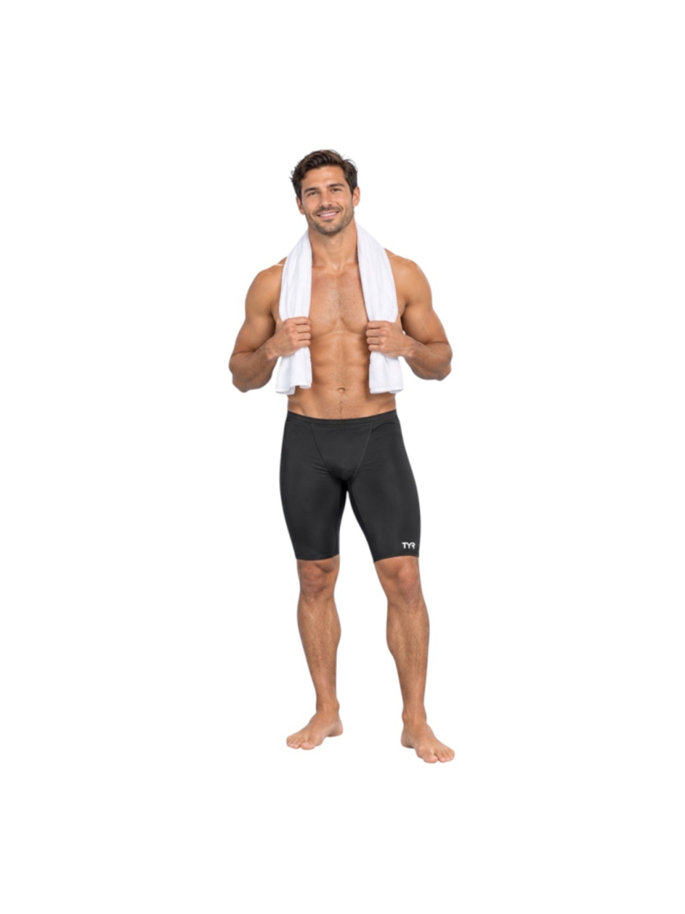 TYR Durafast Men’s Black Jammer Swim Shorts Size 34 Medium NWT